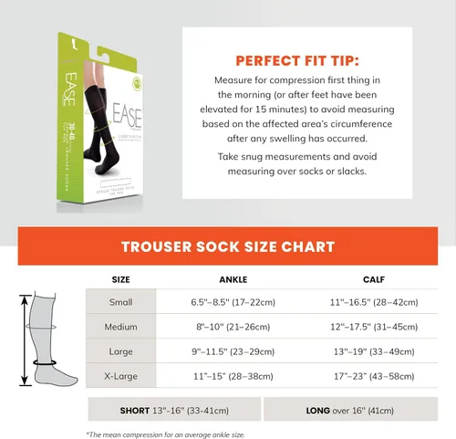 Vista 3 de Ease Opaque - Calcetines para hombre con compresión firme 30-40 mmHg