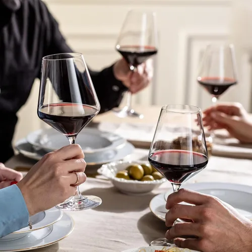 Vista 7 de Krosno - Copas de vino tinto de 4 piezas, 18.6 onzas, colección vanguardista