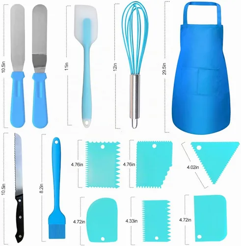 Vista 4 de Makmeng Kit de suministros de herramientas de decoración de tartas, 368 piezas de suministros para hornear con estuche de almacenamiento