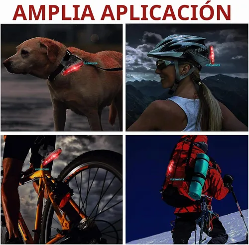 Vista 5 de Paquete de 2 luces traseras de bicicleta recargables USB-C para montar de noche, luces traseras de bicicleta, luces delanteras y traseras