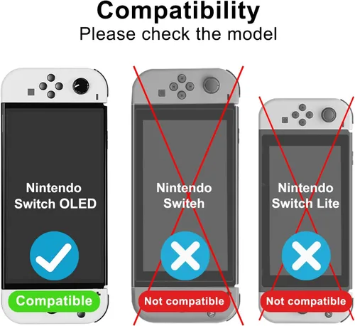 Vista 5 de Paquete de 2 protectores de pantalla de vidrio templado para Nintendo Switch OLED 2021, con kit de alineación automática, dureza 9H, sin burbujas