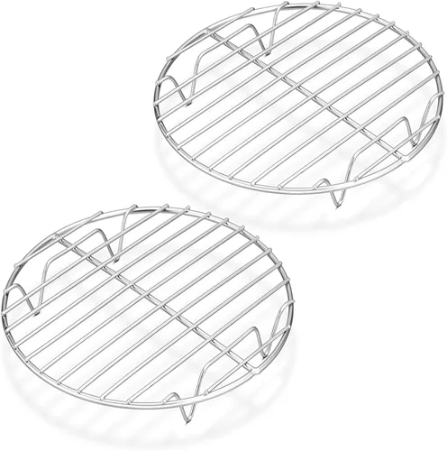 Vista 11 de P&P CHEF Rejilla Redonda de Cocina de 7½ Pulgadas, Rejilla Redonda de Acero Inoxidable para Cocinar Enfriar Vaporizar Hornear, Compatible