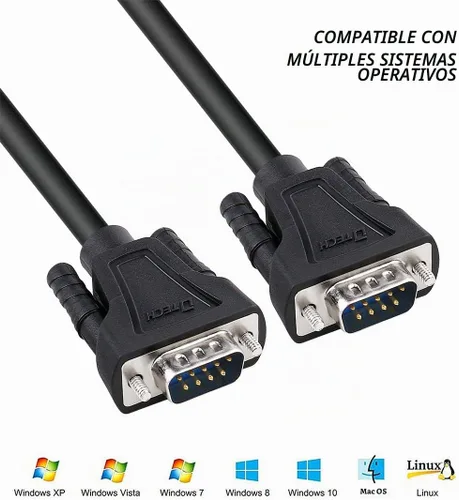 Vista 6 de DTech Cable RS-232 de 10 pies RS232 Serial Cable macho a macho 9 Pin DB9 Cable recto a través