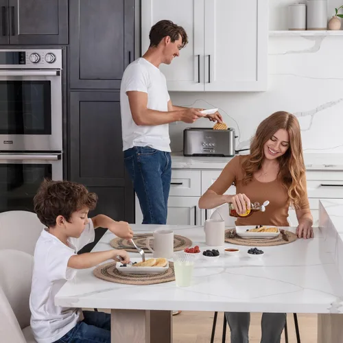 Vista 8 de Juego de platos de aperitivo de 8 pulgadas con tazas de inmersión para servir, postres, ensaladas, resistentes a las astillas, platos de cena