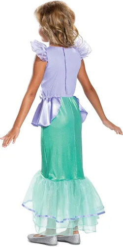 Vista 2 de Disney Princess Ariel - Disfraz clásico para niña, color verde azulado