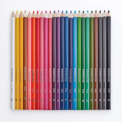 Vista 8 de Staedtler - Lápices de colores, barril triangular, 24 unidades surtidas, caja metálica 1278 M24