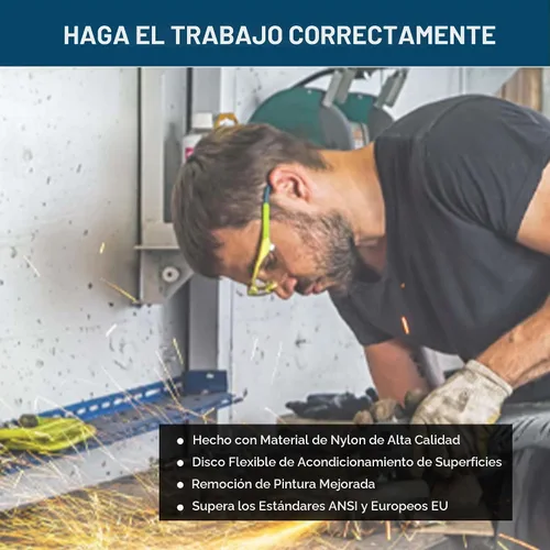 Vista 2 de Benchmark Abrasives Discos de lijado de 3 pulgadas, discos de acondicionamiento de superficie de nailon de cambio rápido, disco de lijado