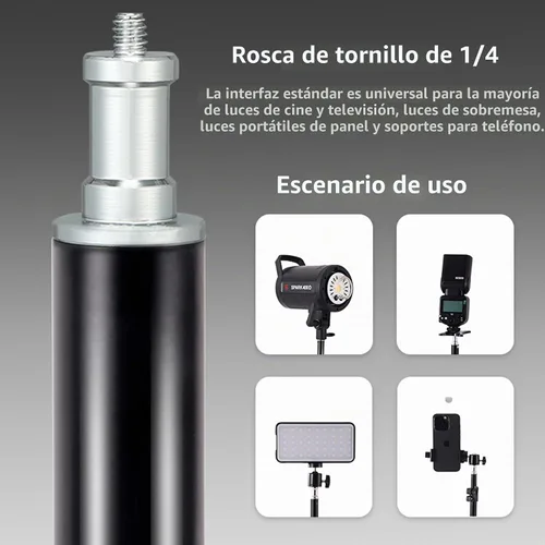 Vista 6 de Godox SN302 - Soporte de luz de estudio – Trípode ajustable de 70.9 in con soporte de luz resistente con tornillo de 1/4 pulgadas para luz
