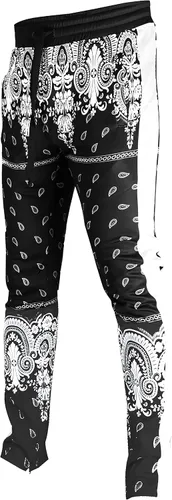 Vista 13 de SCREENSHOT Print TIE DYE Men Premium Streetwear Urban Track Pants - Modern Fit P11004-negro/leopardo