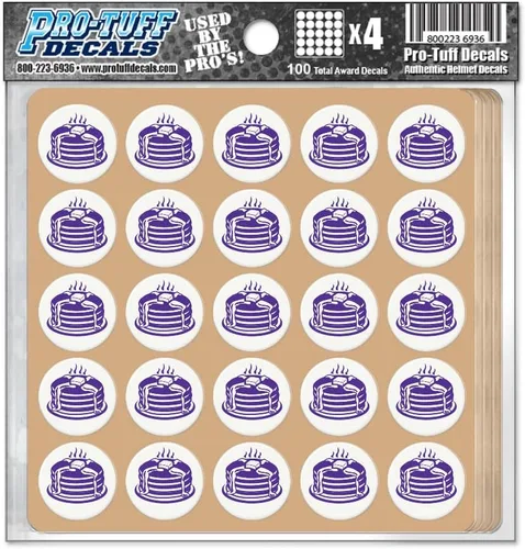 Vista 24 de Calcomanías de premio de panqueques, 100 calcomanías de recompensa de fútbol para cascos en el color de tu