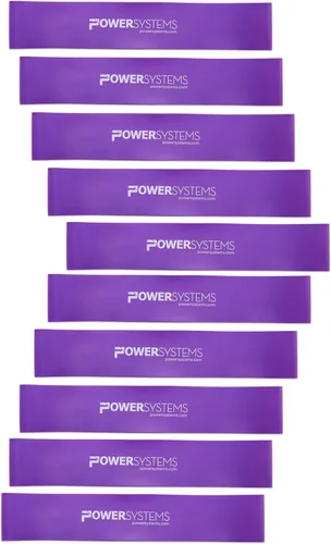 Vista 11 de Power Systems Versa Loops Commercial Grade Resistance Bands 10 Pack Color Coded Exercise Loop Bands for Strength Training Physical Therapy Home Gym