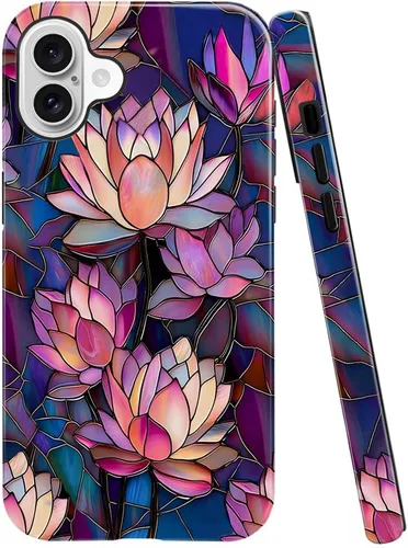 Vista 28 de Funda TnXee Compatible con iPhone 11, Funda Híbrida de 2 Capas de Prevención de Caídas con Arte Floral Colorido para Niñas y Niños