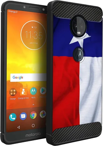 Vista 16 de CasesOnDeck - Funda ajustable compatible con Motorola Moto Z4 / Moto Z4 Play, fibra de carbono, protección contra golpes y caídas, TPU flexible