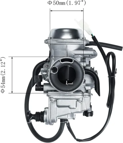Vista 5 de Carburador compatible con Honda Rancher 300 350/Honda Fourtrax 300 350/Honda Foreman 400 450, Carb se adapta a Honda TRX300 Foreman TRX450 Fourtrax
