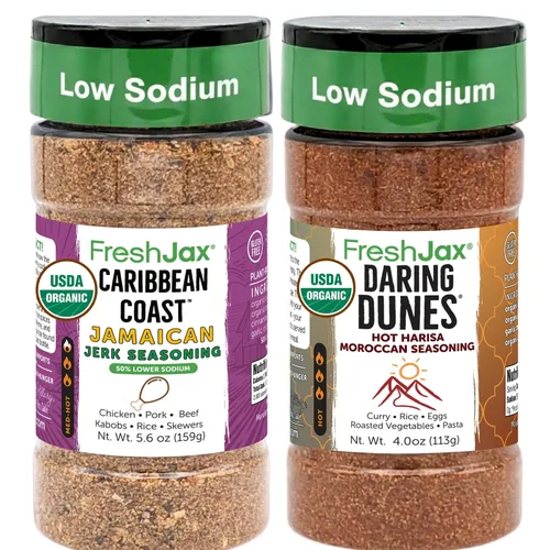 Vista 15 de FreshJax Gourmet especias y sazonadores, caja de regalo (juego de 5) Gourmet five-pack BBQ rub spices for steak, chicken, and seafood, making it