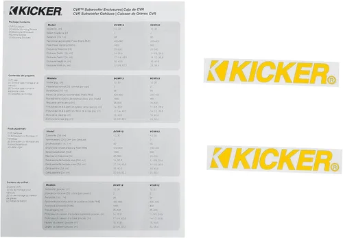 Vista 7 de KICKER 48VCVR122 CompVR - Subwoofer para automóvil de 800 vatios y 12 pulgadas en caja de subcaja ventilada