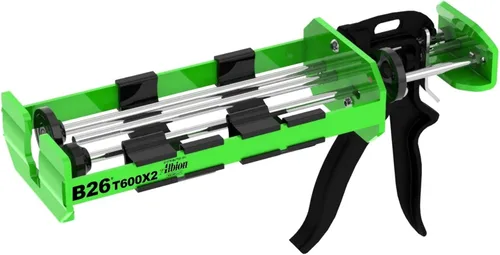 Vista 2 de Albion Engineering B26T600 Pistola adhesiva epóxica de cartucho múltiple, 10.1 fl oz x 10.1 fl oz