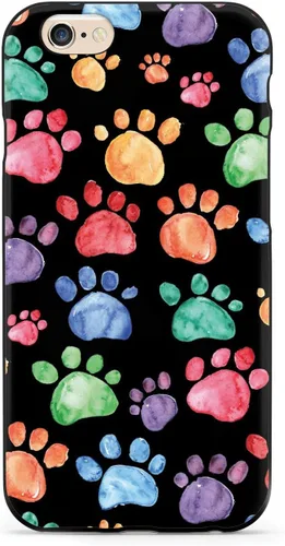 Vista 13 de Inspired Cases - Funda con textura 3D para iPhone Xs Max - Funda protectora de goma para Apple iPhone Xs Max - Estampado de huellas de acuarela