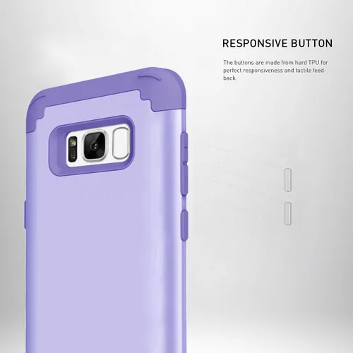 Vista 6 de Funda de teléfono para Samsung Galaxy S8, cubierta dura, a prueba de golpes, de silicona suave, híbrida, defensora de tres capas, resistente