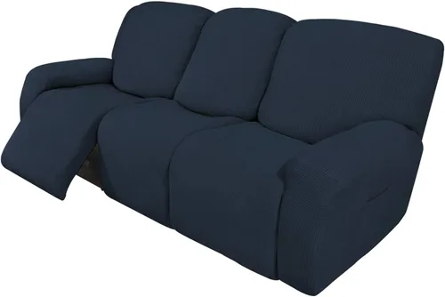 Vista 40 de Easy-Going Funda Elástica para Sofá Reclinable Cobertor de Sofá 4 Piezas Protector de Muebles Sofá Suave con Fondo Elástico Poliéster Spandex Tela