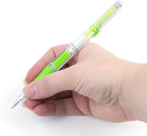 Vista 8 de Pentel QUICK CLICK - Portaminas mecánico (0.7mm), cuerpo verde, caja de 12 lápices (PD217D)
