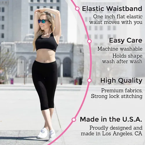 Vista 6 de Leggings hasta la rodilla y hasta el tobillo para mujer y talla grande XS - 7X adulto