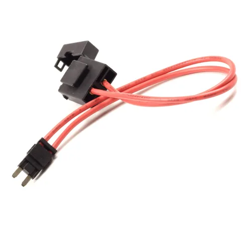 Vista 2 de Conector de portafusibles de automóvil de 32 V 16 AWG de 10 amperios, cable de cable rojo, apto para paneles de caja de fusibles de cajero