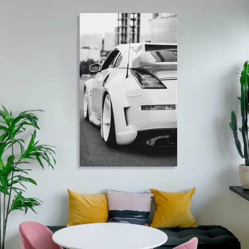 Vista 5 de RIUFIN JDM 350z - Pósteres deportivos para pared en blanco y negro, arte moderno para pared de automóvil, póster genial para habitación de niños