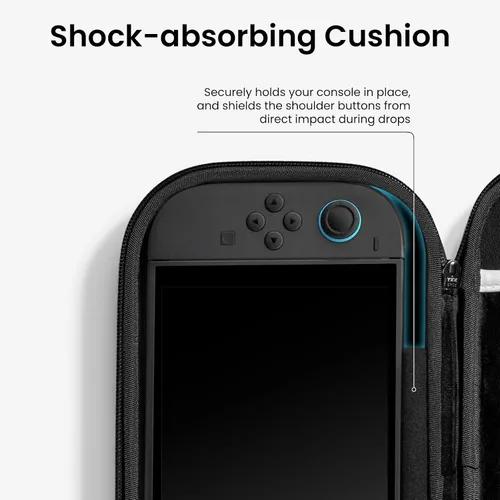 Vista 5 de tomtoc Slim Carrying Case for Nintendo Switch 2 Model 2025, Odorless Felt Protective Hard Shell with 12 Game Card Slots, Portable Travel Storage