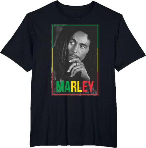 Vista 38 de Camiseta blanca oficial de Bob Marley Photo S Negro