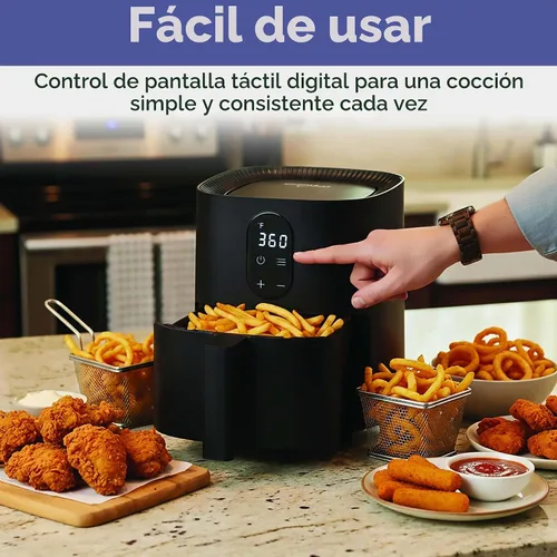 Vista 5 de MAGNAVOX HOME - Freidora de aire eléctrica de 2.6 cuartos de galón, temperatura ajustable, control de panel táctil, funciones de cocción de un solo