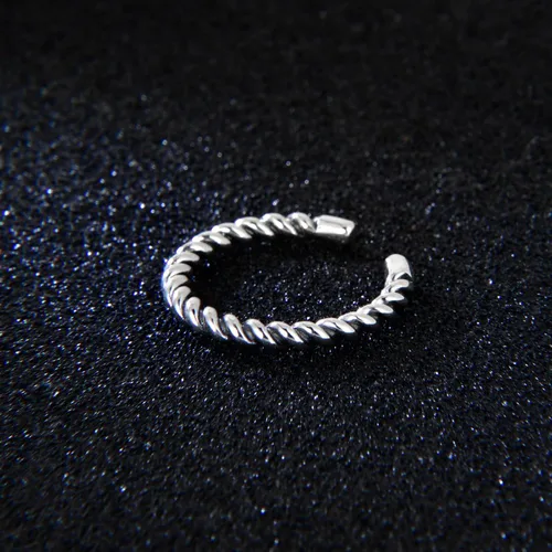 Vista 27 de CANDYFANCY Anillo de nudo celta de plata de ley 925 abierto para el dedo medio nudillo para mujer, tamaño ajustable 4-7