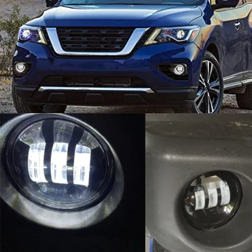 Vista 5 de Luces antiniebla LED redondas de 3.5 pulgadas, lámpara antiniebla de repuesto blanca universal para Honda, Ford, Nissan, Subaru, Suzuki, Lincoln
