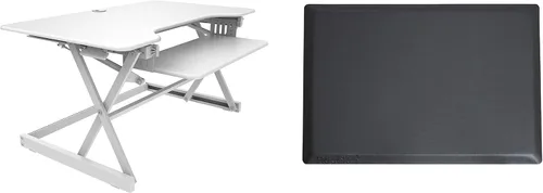 Vista 15 de Rocelco - Convertidor de escritorio para trabajar de pie con altura ajustable de 32 pulgadas - Estación de trabajo para computadora sentada o de pie