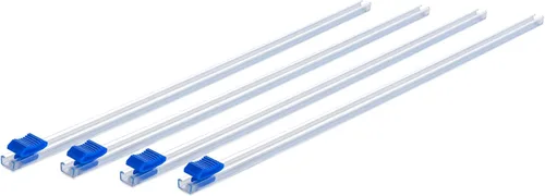 Vista 6 de Cortador deslizante de envoltura de plástico – 4 varillas autoadhesivas para rollo de 12 pulgadas de rollo de plástico deslizante para papel