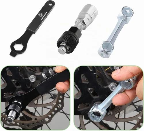 Vista 6 de Teyssor Bolsa de reparación de bicicletas con bomba de neumáticos, kit de herramientas de reparación de neumáticos de bicicleta, bolsa