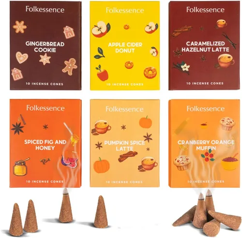 Vista 10 de Folkulture Conos de incienso premium e incienso y mirra - Juego de 2 (20 conos)