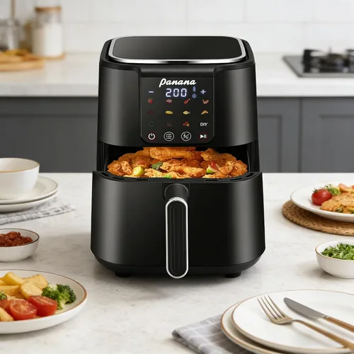 Vista 2 de Panana Freidora de aire, freidora de aire de gran capacidad de 6.3 cuartos de galón, horno sin aceite con 12 preajustes, freidora de aire de 1500 W