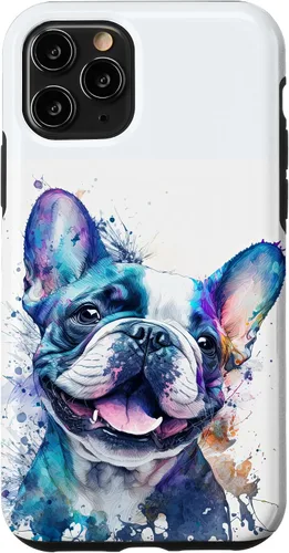 Vista 29 de Cute Frenchie Watercolor Splash Frenchie Puppy Case for iPhone 17