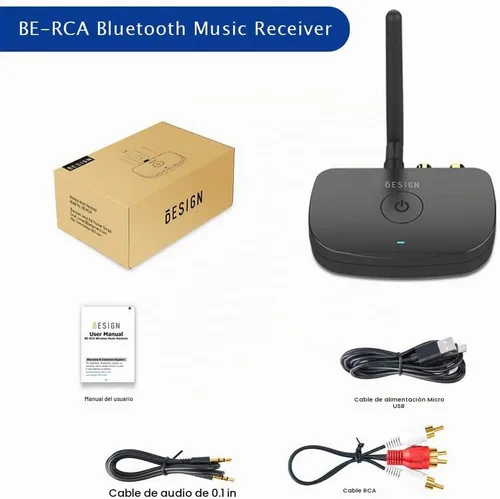 Vista 7 de Besign BE-RCA Receptor de música Bluetooth de largo alcance, adaptador de audio inalámbrico para altavoces con cable o sistema estéreo