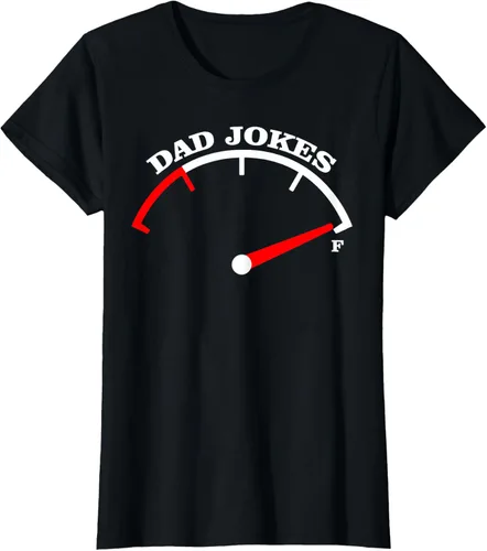 Vista 33 de Día del Padre Dad Jokes Fuel Car Pun Cargando Camiseta Padre, Negro