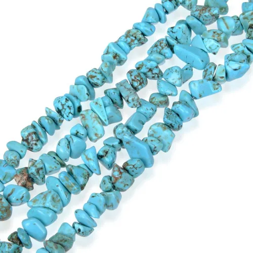 Vista 41 de Adabele Cuentas sueltas de gema de Amazonita azul natural de 31 pulgadas, astillado, con agujero perforado, forma libre, de 5 mm a 8 mm, separador