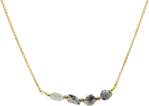Vista 24 de Gempires Natural Raw Bar Crystals Pendant Necklace Handmade Jewelry 22 inch Adjustable Chain