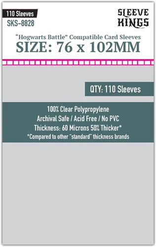 Vista 23 de Sleeve Kings Fundas para tarjetas estándar, 110 unidades, transparentes de 60 micrones de grosor, tamaño mini (1.575 x 3.504 in), compatibles