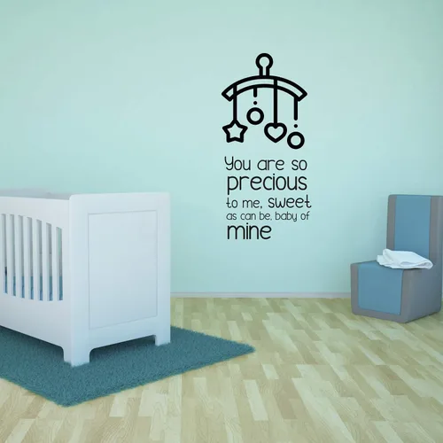 Vista 2 de Precious to Me Stars - Calcomanías de pared con cita para bebés recién nacidos, para habitación de niñas, niños, habitación del bebé, guardería