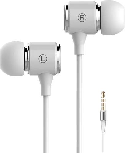 Vista 2 de Auriculares con cable extra largo extra largo para PC TV, auriculares para escuchar oídos, sin micrófono, auriculares enchufables, auriculares