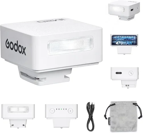 Vista 9 de Godox iM20 Mini Flash para cámara con batería 470mAh 440 Full Power Flash 5 niveles mini flash Speedlite para Sony zve10 Sony zv1 Ricoh gr3 Canon