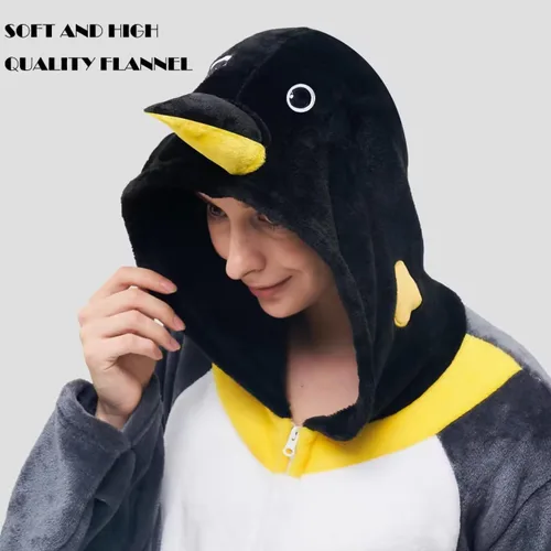 Vista 2 de NEWCOSPLAY Unisex Adult Onesie Pajamas Animal One Piece Costume Cosplay Sleepwear