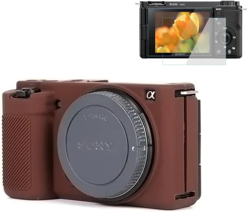 Vista 2 de Pocoukate Funda para cámara Sony ZV-E10 / ZV-E10L, estilo Vlog Alpha ZV-E10 ZV-E10L, cámara digital, antiarañazos, ajuste delgado, funda suave