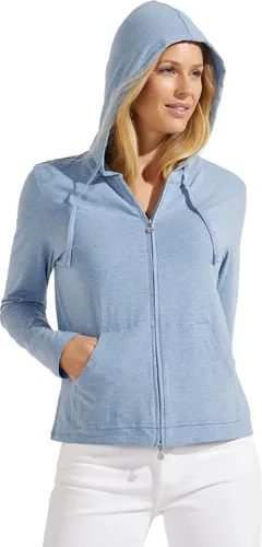Vista 15 de Sudadera con capucha para la costa, de Coolibar, para mujer, UPF 50+, protege del sol